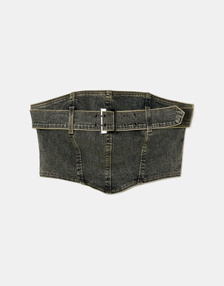 Blaues Denim Top | TALLY WEiJL