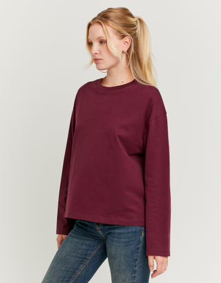 T-shirt Basic Burgundy | TALLY WEiJL