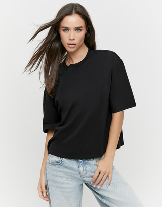 Schwarzes Oversize T-Shirt | TALLY WEiJL