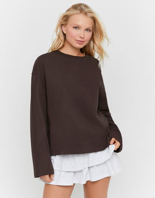 T-Shirt Basic Marrone | TALLY WEiJL