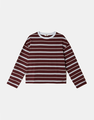T-Shirt a Righe Bordeaux | TALLY WEiJL