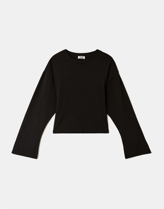 Black Long Sleeve T Shirt | TALLY WEiJL
