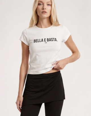 T-shirt bianca in cotone con stampa | TALLY WEiJL