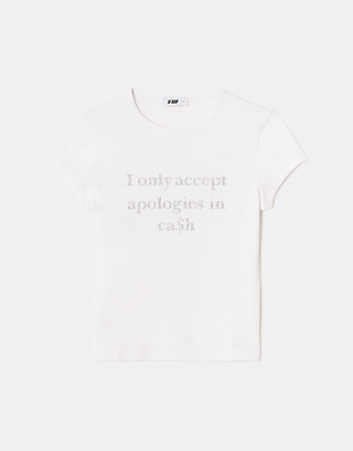 T-Shirt Bianca Stampata | TALLY WEiJL