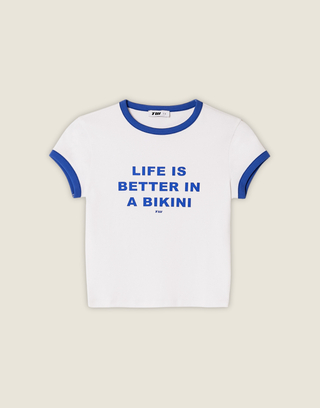 Weißes T-Shirt mit Print | TALLY WEiJL