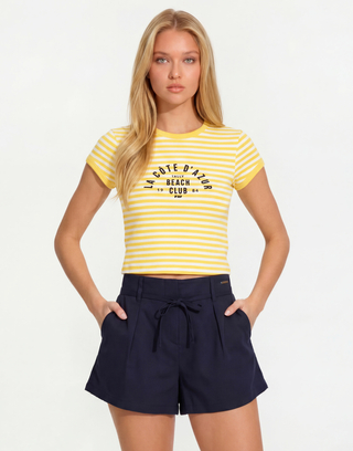 T-shirt Jaune Imprimé | TALLY WEiJL
