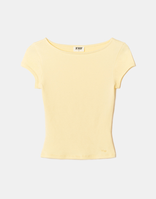 T-shirt Basic Jaune | TALLY WEiJL