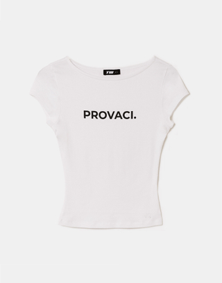 Weißes Print T-Shirt | TALLY WEiJL