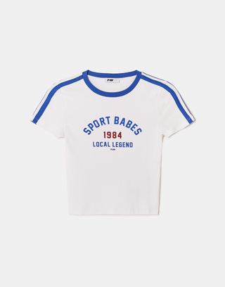Weisses bedrucktes T-Shirt | TALLY WEiJL