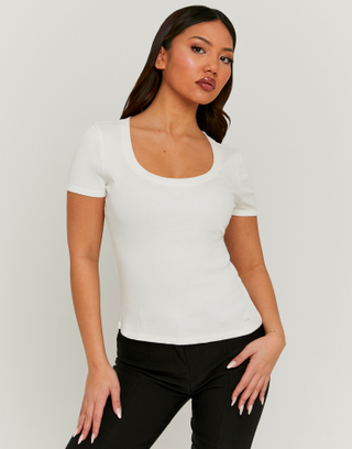 T-shirt Basica Bianca Regular | TALLY WEiJL