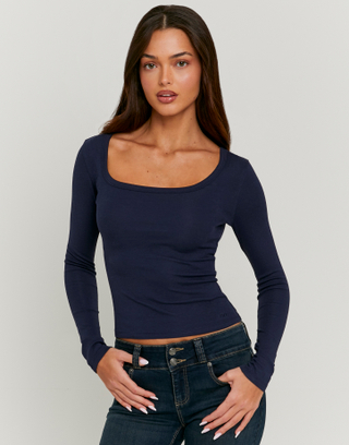 T-shirt Basic Μπλε | TALLY WEiJL