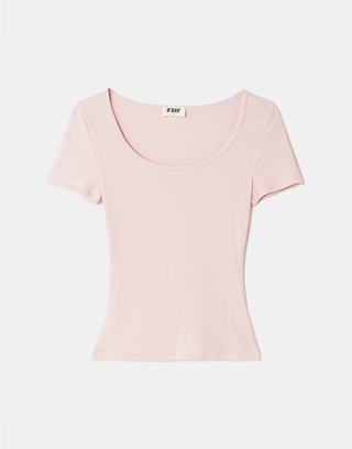 Pink Basic T-shirt | TALLY WEiJL