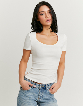 T-shirt basic bianca | TALLY WEiJL