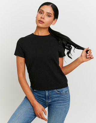 Black Basic T-shirt | TALLY WEiJL