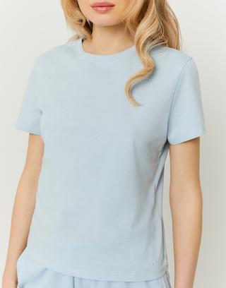 Blaues Basic T-Shirt | TALLY WEiJL