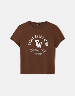 Brown Printed T-Shirt | TALLY WEiJL