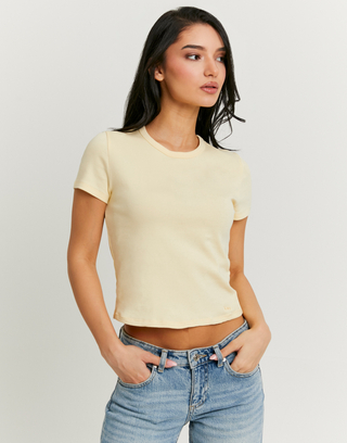 Yellow Basic T-shirt | TALLY WEiJL