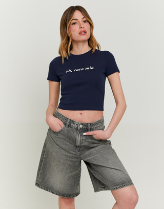 T-shirt Μπλε με στάμπα | TALLY WEiJL