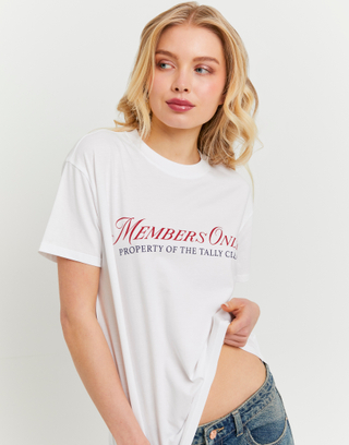 T-Shirt Bianca Stampata | TALLY WEiJL