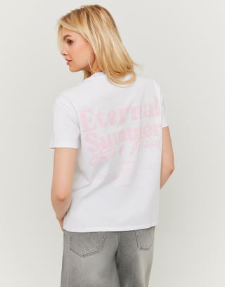 T-shirt bianca stampata in cotone | TALLY WEiJL