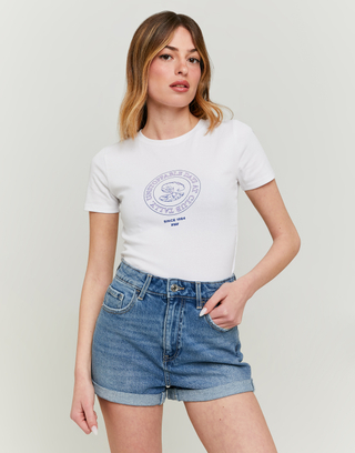 T-shirt Λευκό με στάμπα | TALLY WEiJL