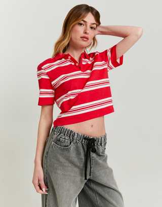 Striped Polo T-shirt | TALLY WEiJL