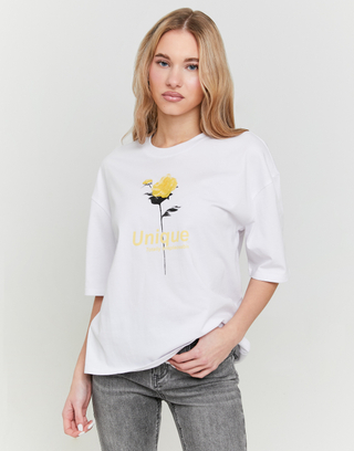 T-Shirt Blanc Imprimé | TALLY WEiJL