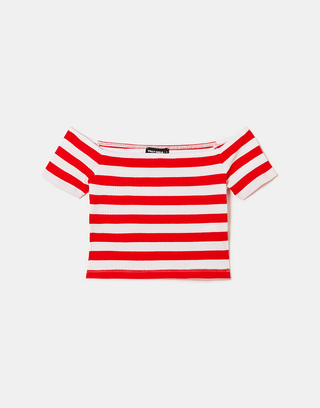 Ριγέ Cropped Top | TALLY WEiJL