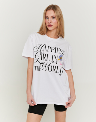 White Printed T-shirt | TALLY WEiJL