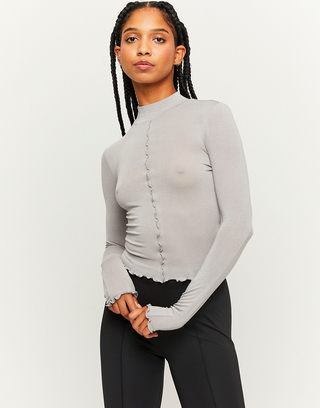 T-Shirt basique court gris | TALLY WEiJL