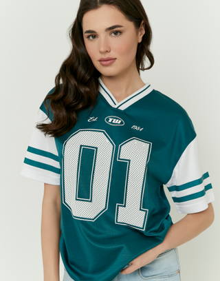 Grünes Bedrucktes Oversize T-Shirt | TALLY WEiJL