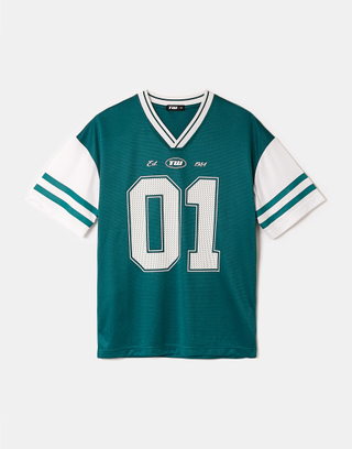 T-Shirt Oversize Verde Stampata | TALLY WEiJL