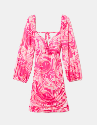 TALLY WEiJL, Pinkes Batik Mini Kleid for Women