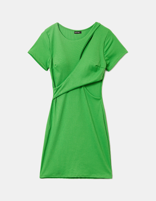 TALLY WEiJL, Green Cut out Mini Dress for Women