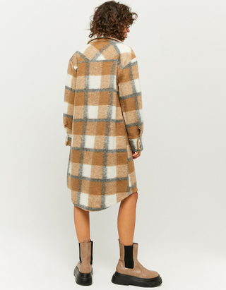 Brown Check Oversize Shacket