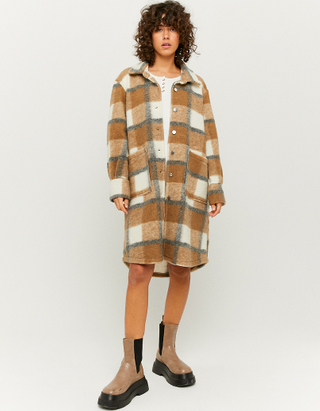Brown Check Oversize Shacket
