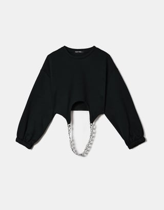 Big Chain Crop Sweatshirt