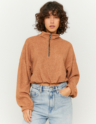 Felpa Teddy con Zip | TALLY WEiJL Online Shop