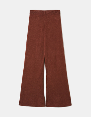 Wide Leg Knitted Trousers