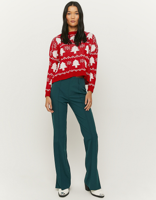 TALLY WEiJL, Red Christmas Printed Jumper  for Women