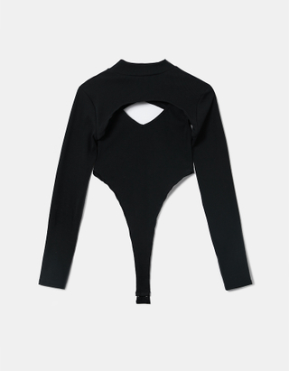 TALLY WEiJL, Black Long Sleeves Bodysuit for Women