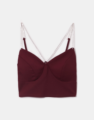 TALLY WEiJL, Red Sleeveless Cropped Top for Women