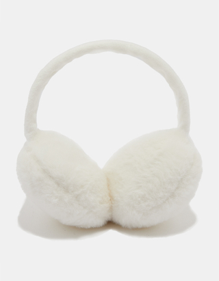 TALLY WEiJL, White Faux Fur Ear Muffs for Women
