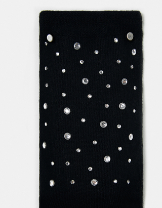 Chaussettes Noires avec Perles
