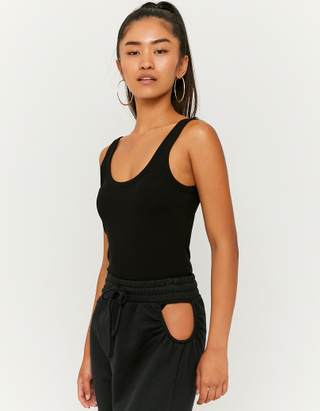 TALLY WEiJL, Black Basic Bodysuit for Women