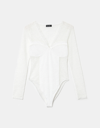 TALLY WEiJL, Body Manches Longues Blanc  for Women