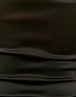 TALLY WEiJL, Μαύρο σατέν Corset Bodysuit for Women