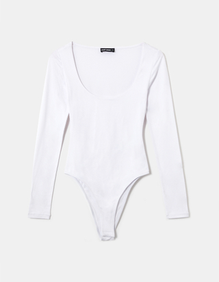 TALLY WEiJL, Body Manches Longues Basique Blanc for Women