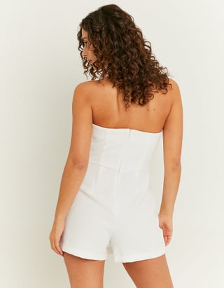 TALLY WEiJL, White Mini Jumpsuit Dress for Women