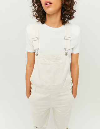 Salopette Bianca Strappata | TALLY WEiJL Online Shop
